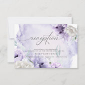 Elegant Rustic Waterverf Violet Poppies Kaart (Voorkant)