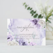 Elegant Rustic Waterverf Violet Poppies Kaart (Staand voorkant)