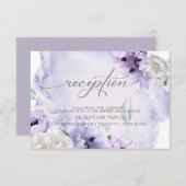 Elegant Rustic Waterverf Violet Poppies Kaart (Voorkant / Achterkant)