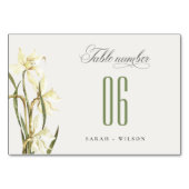 Elegant Rustic Waterverf White Daffodil Wedding Kaart (Achterkant)