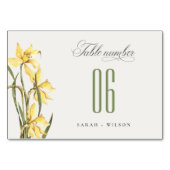 Elegant Rustic Waterverf Yellow Daffodil Wedding Kaart (Achterkant)