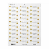 Elegant Rustic Waterverf Zonnebloem Retouradres Etiket (Full Sheet)