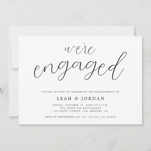 Elegant Rustic We zijn een Betrokken Partij Kaart (Voorkant)