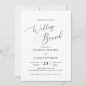 Elegant Rustic Wedding Brunch Uitnodiging (Voorkant)