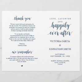 Elegant Rustic Wedding Ceremony Foldable Programs