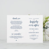 Elegant Rustic Wedding Ceremony Foldable Programs (Staand voorkant)