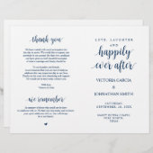 Elegant Rustic Wedding Ceremony Foldable Programs (Voorkant / Achterkant)