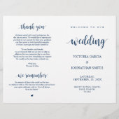 Elegant Rustic Wedding Ceremony Foldable Programs (Voorkant)