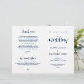 Elegant Rustic Wedding Ceremony Foldable Programs (Staand voorkant)