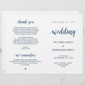 Elegant Rustic Wedding Ceremony Foldable Programs (Voorkant / Achterkant)