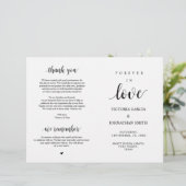 Elegant Rustic Wedding Ceremony Foldable Programs (Staand voorkant)