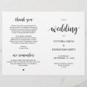 Elegant Rustic Wedding Ceremony Foldable Programs (Voorkant)