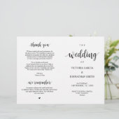 Elegant Rustic Wedding Ceremony Foldable Programs (Staand voorkant)
