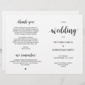 Elegant Rustic Wedding Ceremony Foldable Programs (Voorkant / Achterkant)