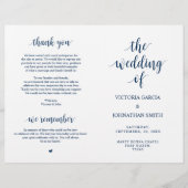 Elegant Rustic Wedding Ceremony Foldable Programs (Voorkant)