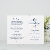 Elegant Rustic Wedding Ceremony Foldable Programs (Staand voorkant)