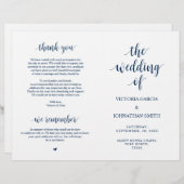 Elegant Rustic Wedding Ceremony Foldable Programs (Voorkant / Achterkant)