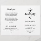 Elegant Rustic Wedding Ceremony Foldable Programs (Voorkant)
