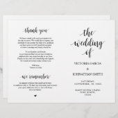 Elegant Rustic Wedding Ceremony Foldable Programs (Voorkant / Achterkant)