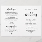 Elegant Rustic Wedding Ceremony Foldable Programs (Voorkant)