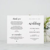 Elegant Rustic Wedding Ceremony Foldable Programs (Staand voorkant)