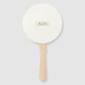 Elegant Rustic Wedding Handwaaier (Voorkant)
