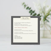 Elegant Rustic Wedding Invitation Kaart (Staand voorkant)