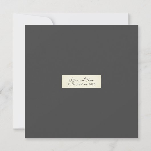 Elegant Rustic Wedding Invitation Kaart (Achterkant)