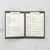 Elegant Rustic Wedding Programma (Binnen)