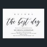 Elegant Rustic Wedding Rehearsal Dinner Invites Kaart<br><div class="desc">Een huwelijksrepetitie met de toekomstige Bride en de toekomstige Groom,  voor hun grote dag? Nodig de gasten met deze "voor de beste dag" Elegant Rustic Kraft Wedding Rehearsal Dinner Invitation Card uit. Voeg uw repetitieve diner details toe in het overeenkomende zwarte lettertype/lettertype.

#TeeshaDerrick</div>