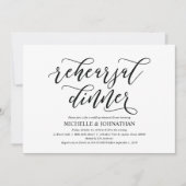 Elegant Rustic Wedding Rehearsal Dinner Invites Kaart (Voorkant)