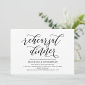Elegant Rustic Wedding Rehearsal Dinner Invites Kaart (Staand voorkant)