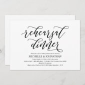 Elegant Rustic Wedding Rehearsal Dinner Invites Kaart (Voorkant / Achterkant)