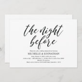 Elegant Rustic Wedding Rehearsal Dinner Invites Kaart (Voorkant / Achterkant)