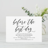 Elegant Rustic Wedding Rehearsal Dinner Invites Kaart (Staand voorkant)