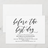 Elegant Rustic Wedding Rehearsal Dinner Invites Kaart (Voorkant / Achterkant)