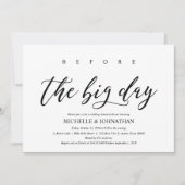 Elegant Rustic Wedding Rehearsal Dinner Invites Kaart (Voorkant)