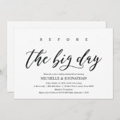 Elegant Rustic Wedding Rehearsal Dinner Invites Kaart (Voorkant / Achterkant)