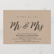 Elegant Rustic Wedding Rehearsal Dinner Invites