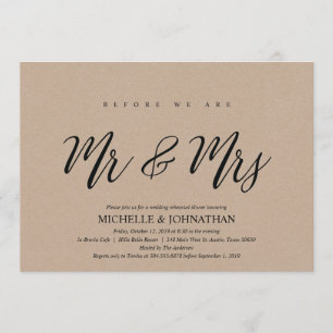 Elegant Rustic Wedding Rehearsal Dinner Invites Kaart