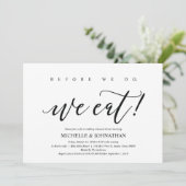 Elegant Rustic Wedding Rehearsal Dinner Invites Kaart (Staand voorkant)