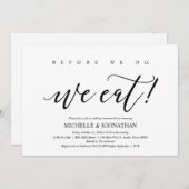 Elegant Rustic Wedding Rehearsal Dinner Invites Kaart (Voorkant / Achterkant)