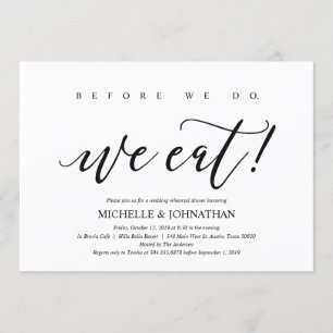 Elegant Rustic Wedding Rehearsal Dinner Invites Kaart
