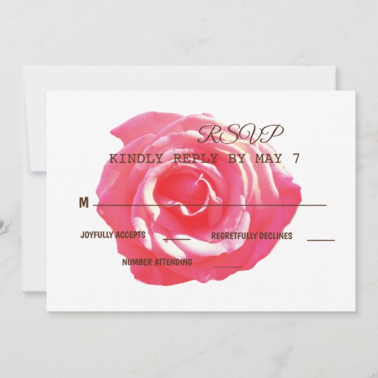 Elegant Rustic Wedding RSVP Kaart (Voorkant)