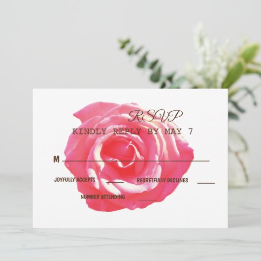 Elegant Rustic Wedding RSVP Kaart (Staand voorkant)