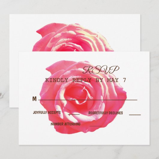 Elegant Rustic Wedding RSVP Kaart (Voorkant / Achterkant)