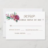 Elegant Rustic Wedding RSVP Kaart (Voorkant)