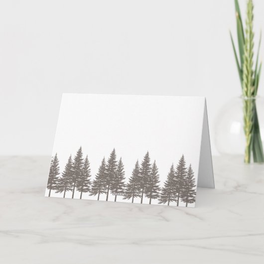 Elegant Rustic Wedding Woodland Forest Botanical Bedankkaart (Achterkant)