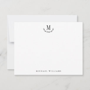 Elegant Rustic Wild Forest Monogram Stationery Notitiekaartje