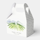 Elegant Rustic Winery Vineyard Mountain Wedding Bedankdoosjes (Achterkant)